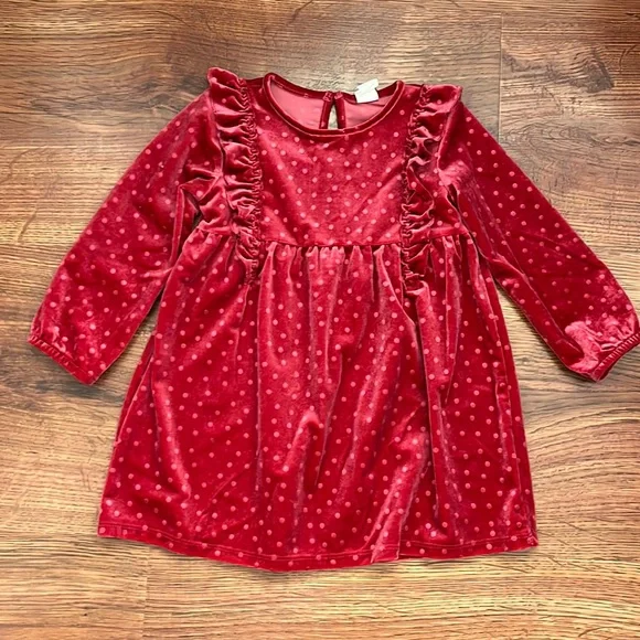 h&m pink velour dress Dark dusty pink Crushed-Velvet Dress for kids